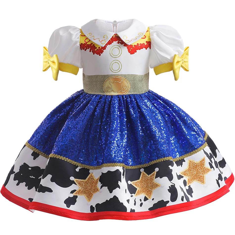 

Toy Story 4 Woody Dress Up Costume Kids Jessie BoPeep Cosplay Dress Halloween Party Fancy Sets Stage Performance Outfit 12M Tag-80