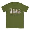 Vintage 100 Days of School Ducks Cute Goose Teacher 100th Day TShirts Unisex Round Collar Pure Cotton T Shirts  Short Sleeve