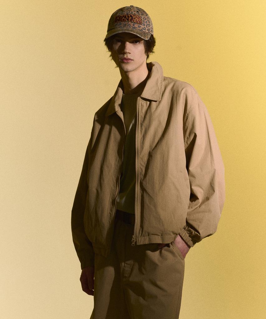Black Moment Signature Nylon Oversized Blouson 2Way[[Beige]