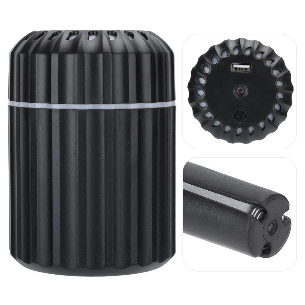 Portable Mini Humidifier 200ml Large Capacity USB Powered Mute Humidification for Home OfficeBlack