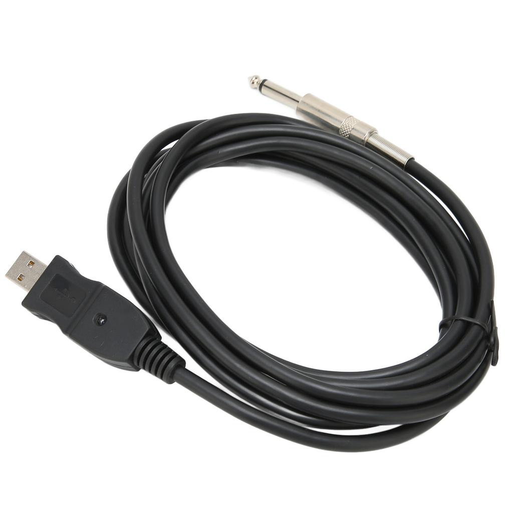 USB Guitar Cable USB Interface Male To 6.35mm Mono Male Electric Guitar Cable for Instrument Recording Singing 3m 9.8ft