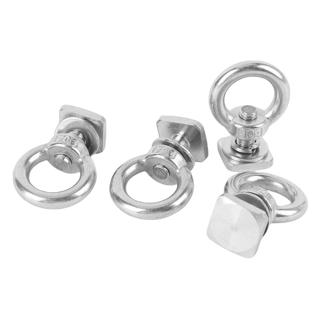4 STÜCKE T-Nut-Befestigung Zurröse M8 Robustes Edelstahl T-Nut-Schraube Zurrringe zum Halten