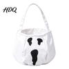 Holiday Decoration Totes Halloween Trick or Treat Bag Funny Ghost Expressions Non-woven Handbag Kids Goody Bags Lightweight Candy Buckets for Party