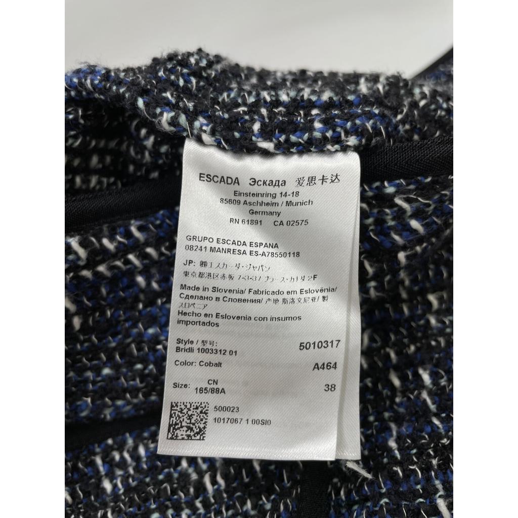ESCADA Blue 5010317 Tweet Knit Jacket Jacket 38 blueUsed
