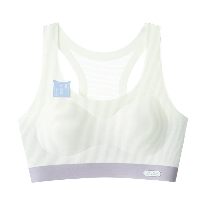 Young Youth Development Period, Junior High School Seamless Ice Silk Bra, Children's Sports Shock-proof Small Vest