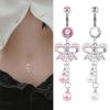 Fashion Jewelry Bowknot Navel Button Ring Rhinestone Body Jewelry  Body Piercing