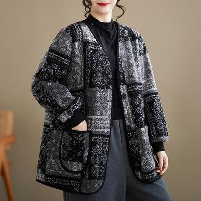 Automne Printemps Hiver survêtements vintage oversize femmes décontracté ample veste Manteau