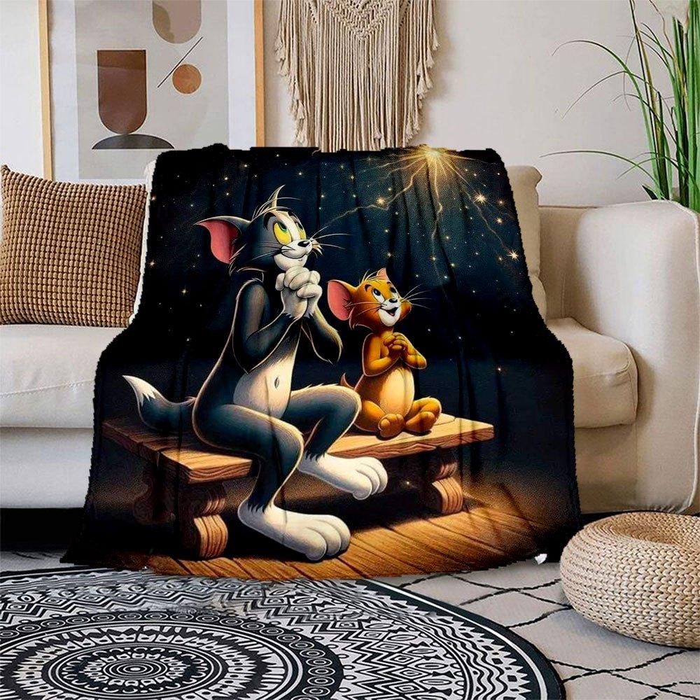 

Tom and Jerry Diamond Painting Kit, GiftBlanket Flannel Throw Blanket for Sofa, Bed, Travel, Camping, Office 100x150cm