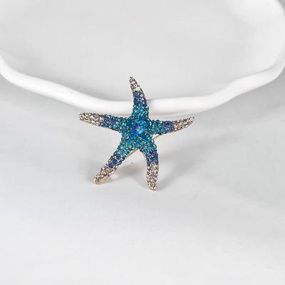 Koreanische Mode Seestern Brosche: Romantischer, vielseitiger Diamant-Brustschmuck für Damenaccessoires & Hochzeiten