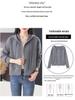 2025 Spring/Autumn Red Hooded Short Jacket for Middle-Aged Women - Petite Knitted Cardigan