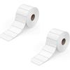 True-Ally 60X40 Direct Thermal Barcode Label Sticker - 2.5 X 1.5 Inches - 60Mm X 40Mm - 500 Labels Per Roll - White Self