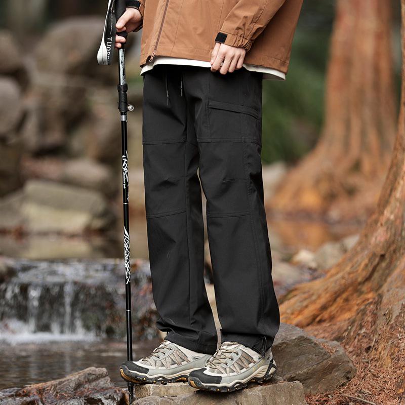 Pánské větruodolné vodoodpudivé cargo turistické kalhoty na jaro/podzim pro outdoor
