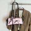 French Bow Ribbon Underarm Shoulder Bag Fashion Sweet Commuting Stick Underarm Bag Zipper Cute Small Design Shoulder Bag