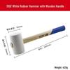 Tengda Solid Wood Handle Rubber Hammer for Tile Installation and Decoration