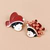 Festive Red Avatar Cartoon Brooch: Wedding Dress Accessories & Creative Alloy Badge