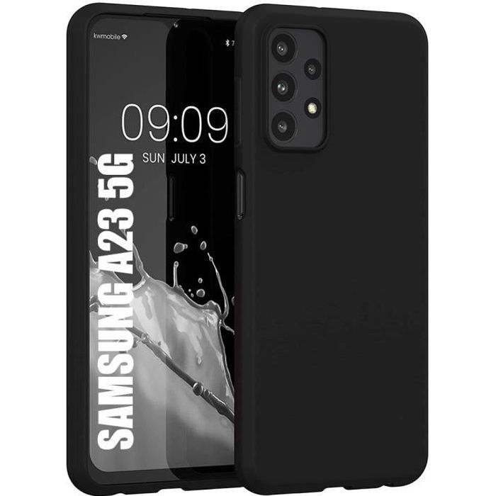Coque de protection souple en silicone noir pour Samsung Galaxy A23 5G - BOOLING - Anti-choc et anti-dérapante