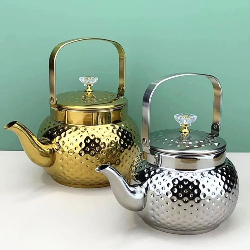 1000/1500/2000 ML Hammered Tea Kettle Thickened Loose Leaf Teapot Filtering Teapot  Restaurant
