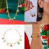 Christmas Gingerbread Man Jewelry Set With Alloy Pendant For Holiday Festive Wear