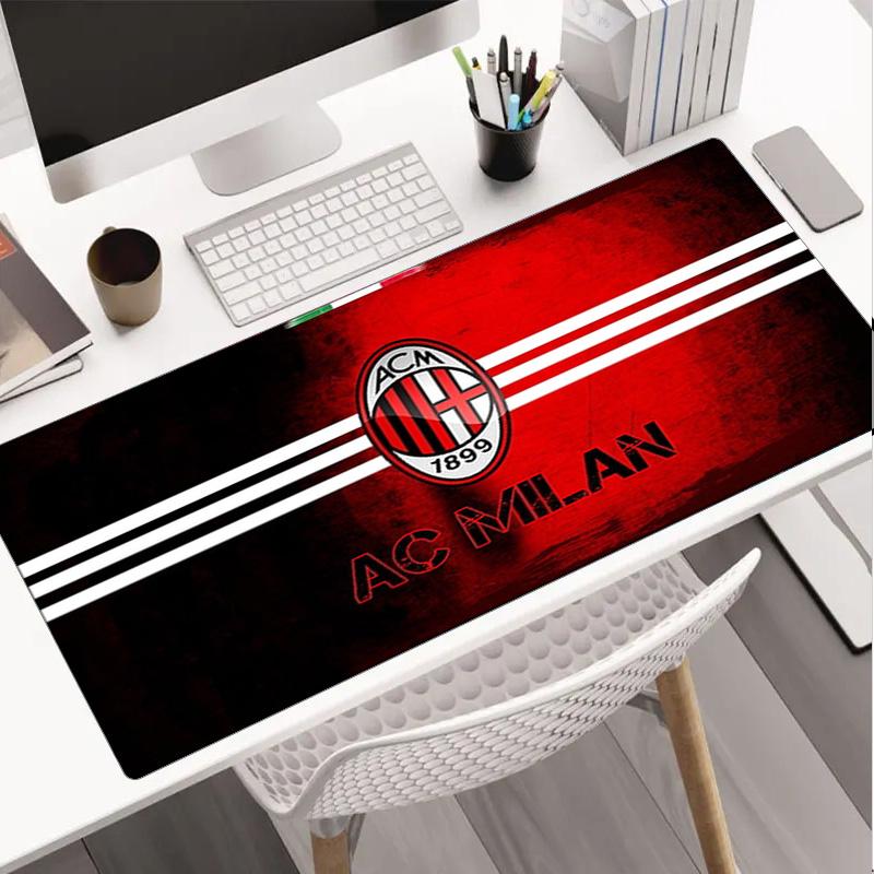 Tappetino per mouse con stemma AC Milan, Tappetino per mouse, Tappetino per mouse da gioco, Tappetino per tastiera, Decorazione per scrivania per computer portatile, Regalo per tifosi, Regalo di compleanno