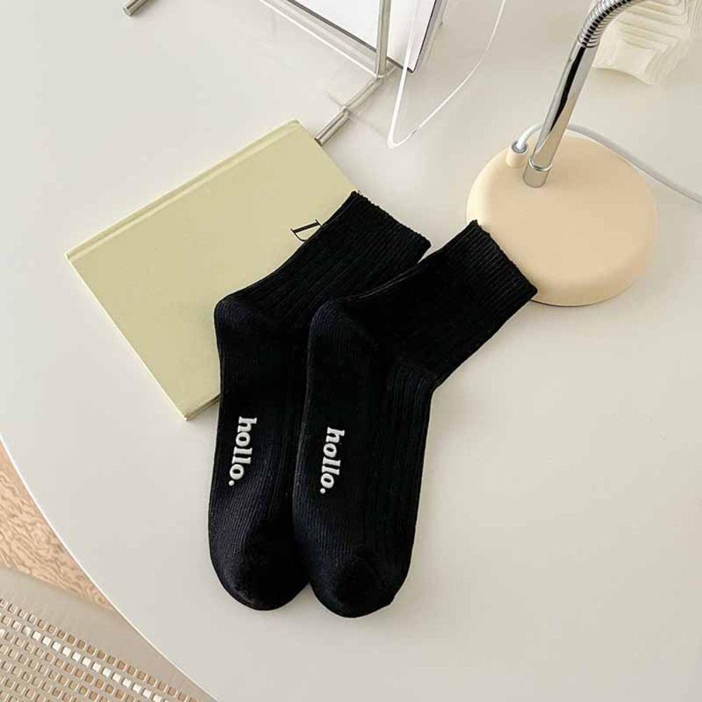 10Pairs Candy Color Mid-calf Socks Breathable Sweet Socks Women Fashion Mid Tube Socks  Streetwear
