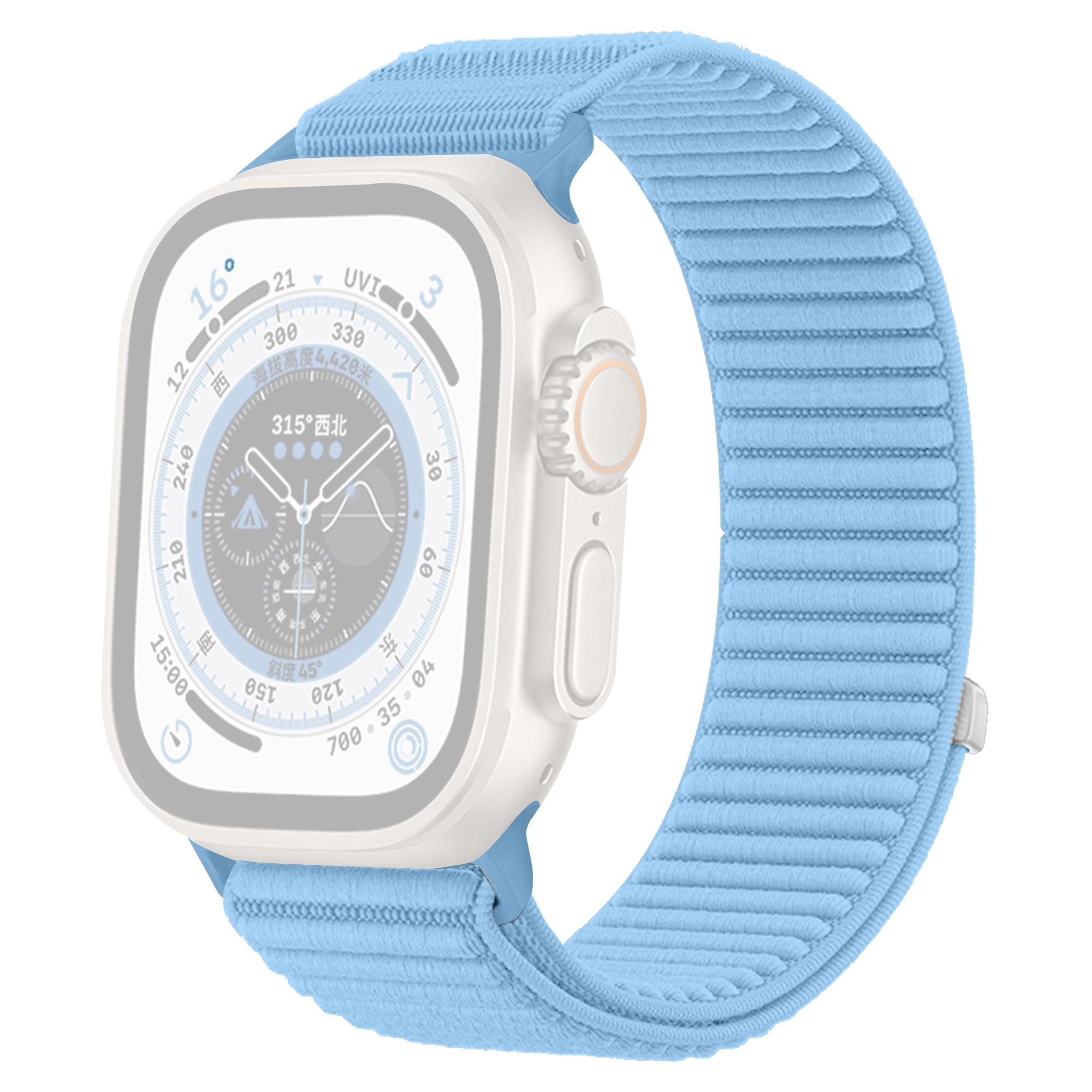 

Wrist Strap for Apple Watch Series 11 10 42mm/9 8 7 41mm/SE3 SE2 SE 6 5 4 40mm/3 2 1 38mm Magic Tape Nylon Woven Watch Band I