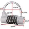 U-Shaped Zinc Alloy 4-Digit Combination Padlock for Luggage, Gym, Office