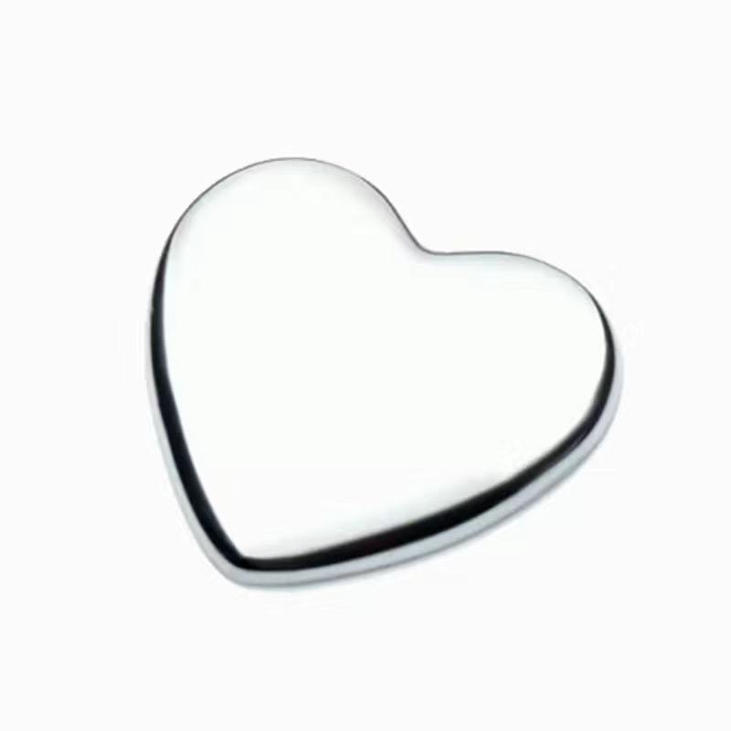 3D Metal Heart Shaped Love Design Logo Car Styling Auto Motorcycle Fender Body Windows Trunk Emblem Badge Decals Stickers 2.5cm-5pcs серебряный