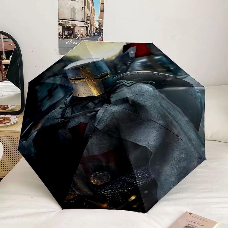 Knightly Valor And Patriotism Umbrella 8-Frame for Travel, camping, Casual Lightweight Portable Umbrella, Essential for every family Holidays Gift