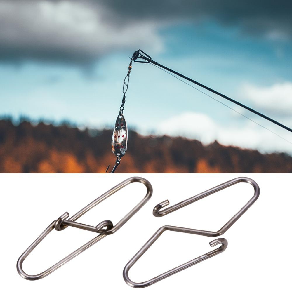 100PCS High Strength Fishing Dual Lock Snaps 0# 1# 2# Fishing Cross Lock Snaps  Sea Fishing