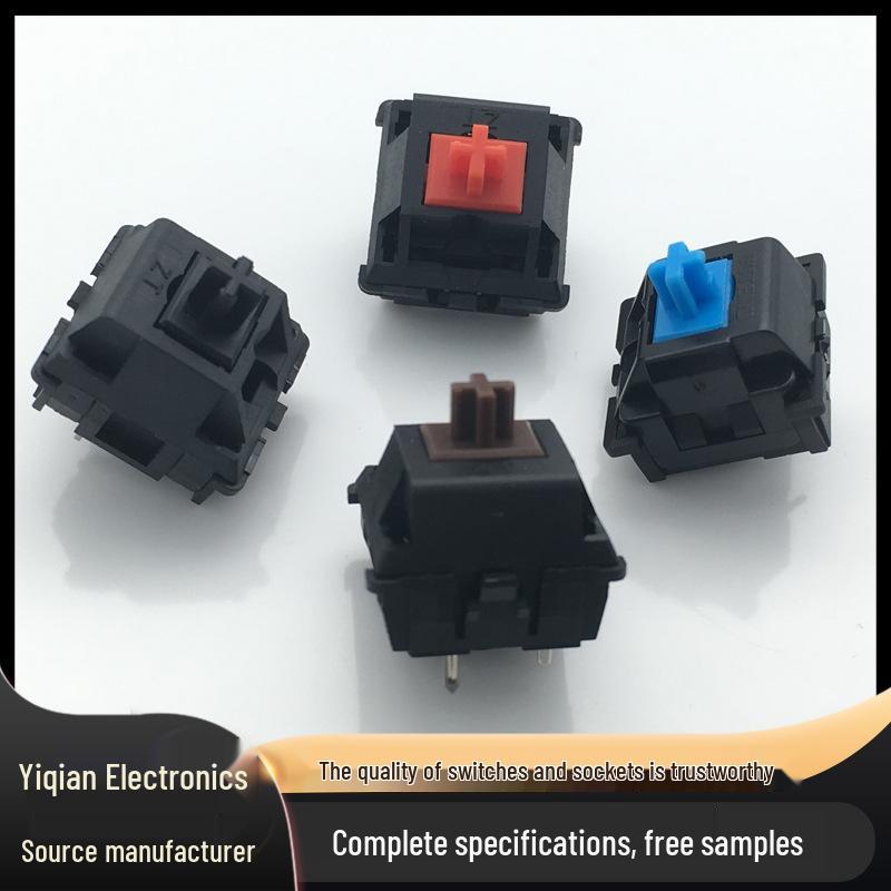 Three-Legged Mechanical Keyboard Switch: Dustproof Black, Red, Brown, Blue, Cross Key, Magnetic Options