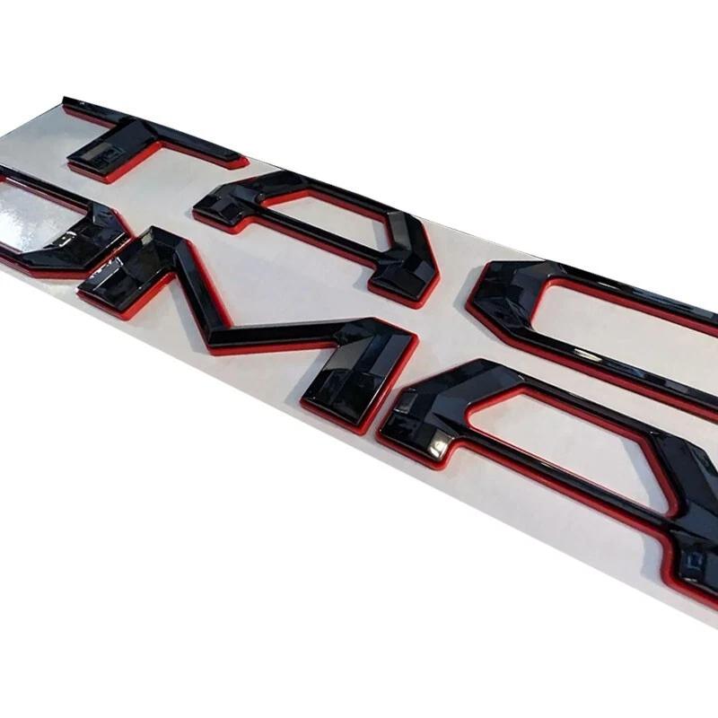 3D Letters Erts Double Layer For 2016- Tacoma Tailgate Black Red Emblem