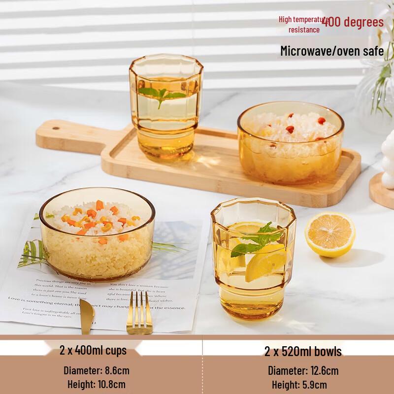 Gaotaibai High Borosilicate Glass Lunch Box Set