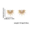 Sun Ray Earrings for Women, Set with Zircon for Light Luxury and Luxury, Vintage and Unique Jewelry Gift