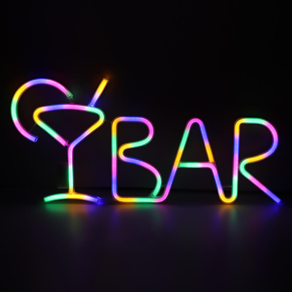 BAR Letters Shaped LED Neon Light Shop Signs Light for Party Bar Home Decor