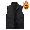 Herren Winter Fleece Warme Weste Outdoor Winddichte Weste Stehkragen Doppelseitige Weste Männlich