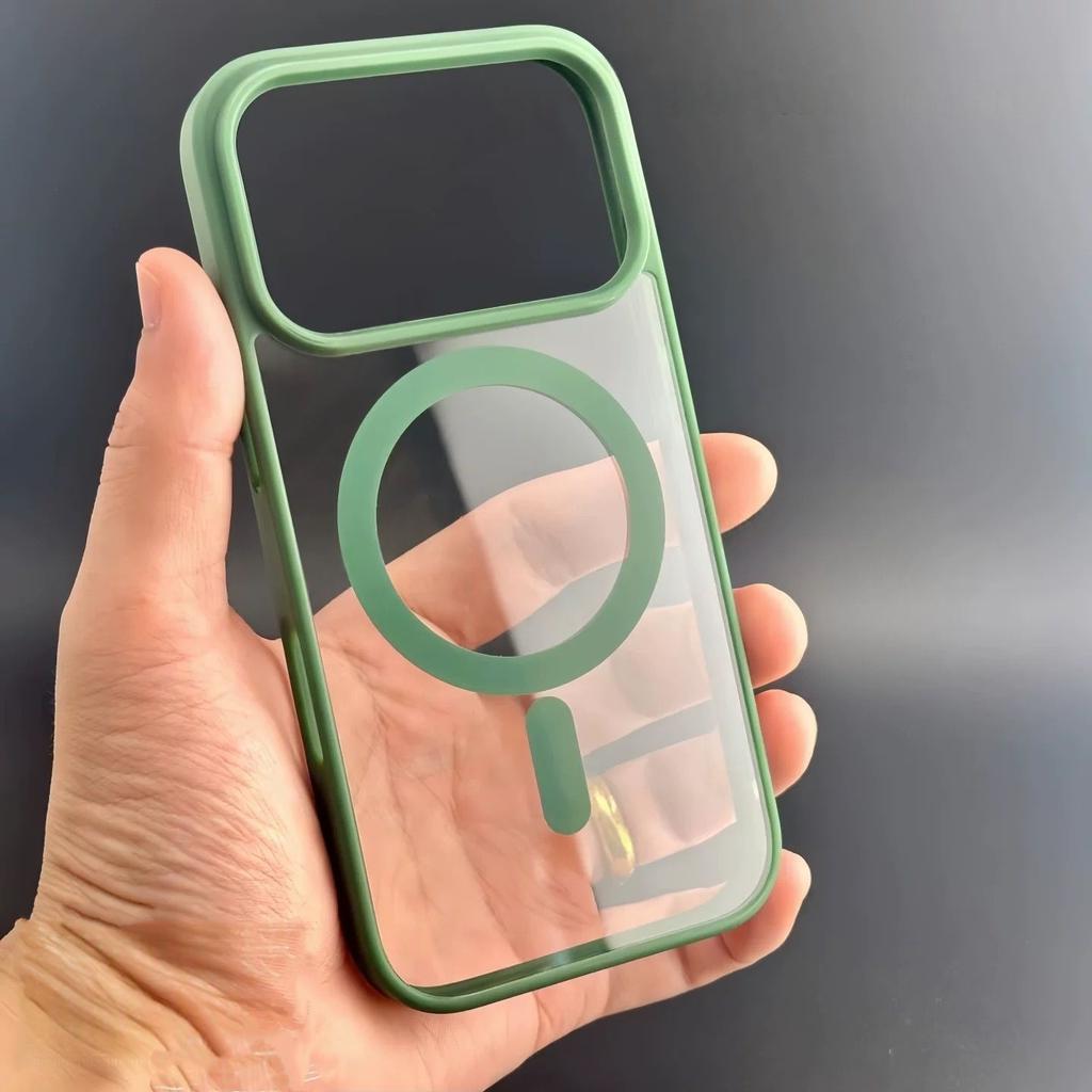 Magsafe Case For iPhone 17 Air 17 16 15 14 Pro Max Plus 13 12 Mini 11 16e  Transparent Acrylic Cover