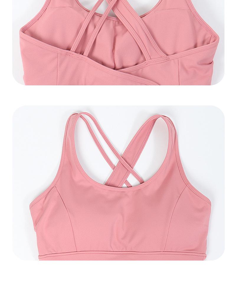 Women's Cross-Back Shockproof Sports Bra for High-Intensity Running, Yoga, Pilates, and Fitness
