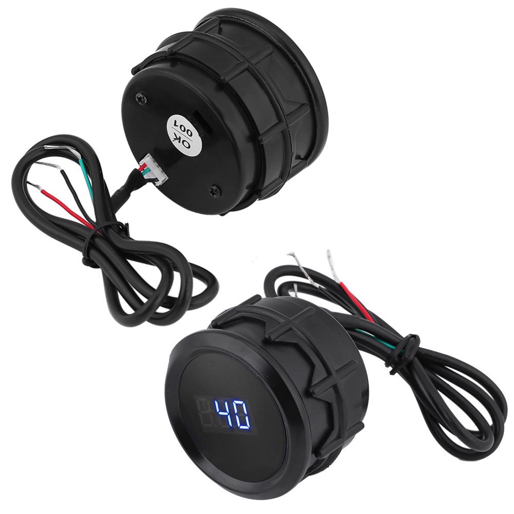 2 Inch 52mm Car Blue LED Digital Water Temperature Gauge Kit with Temp Sensor Black