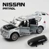 1:32 Nissan Patrol Alaşımlı Döküm Y62 Oyuncak Araba Modeli Seyahat Rafı Ses Ve Işık Geri Çekin Araç Koleksiyonu Çocuk Oyuncakları