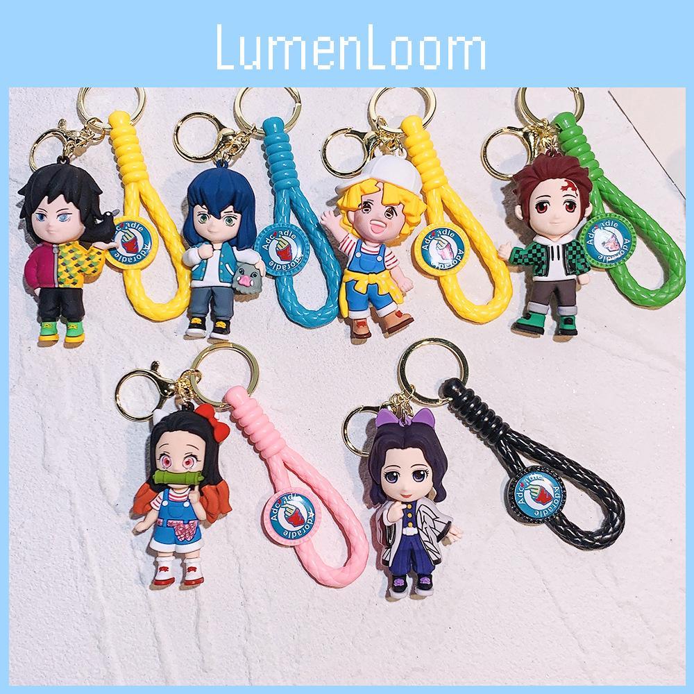 Charming Kimetsu No Yaiba Character Keychains Cute Gifts For Couples And Friends