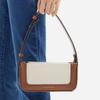 New CHARLES&KEITH Fabric Crossbody Bags Trumpets Women's Dark Denim Blue/Tan Tea Brown CK2-20671598-1