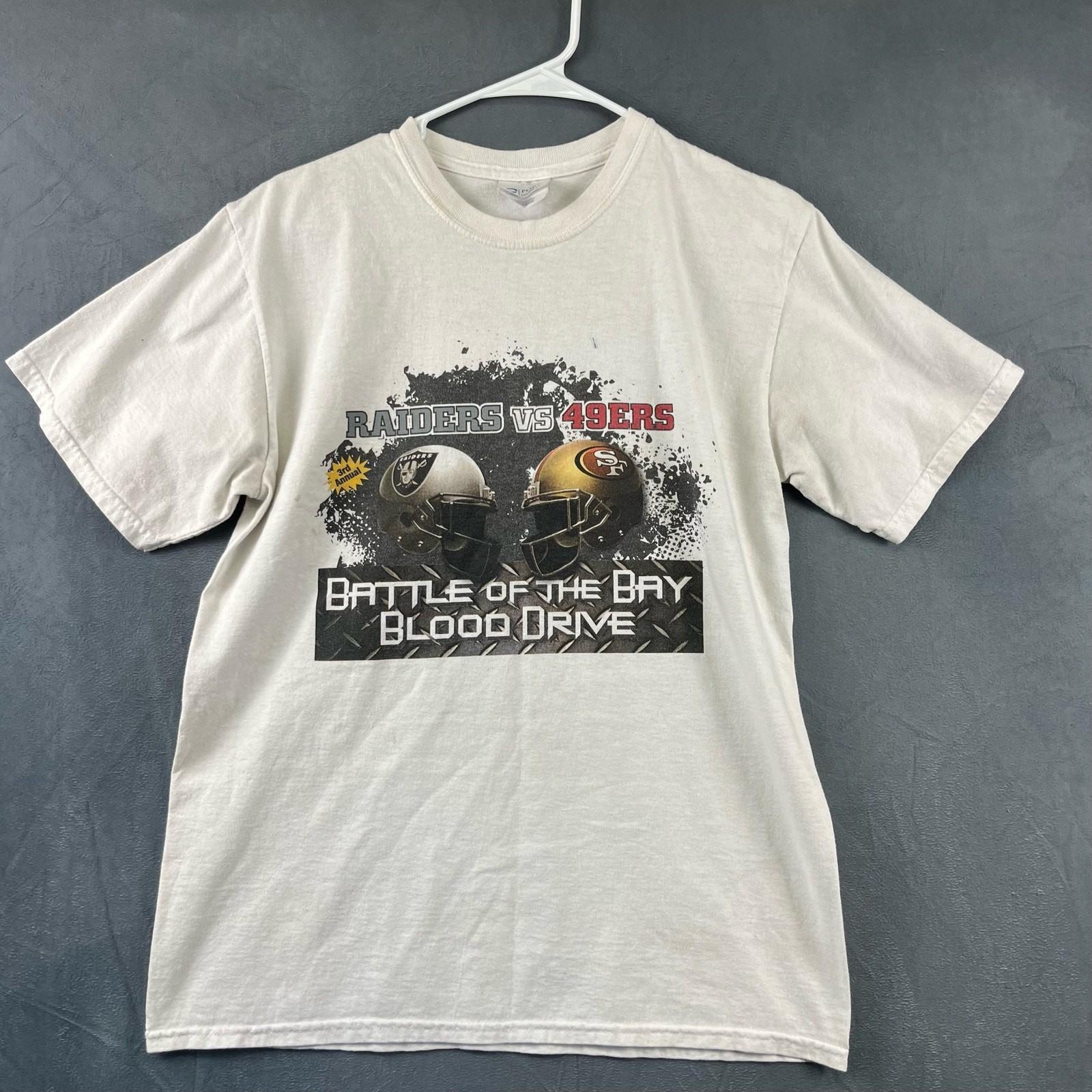 Battle of the Bay Shirt Blood Drive 3rd Annual Raiders vs 49ers Vintage Medium S