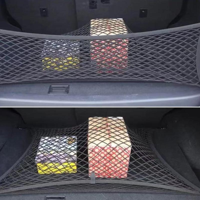 Adjustable Vehicle Cargo Net Storage Bag With Quick Installation For SUV Car And Family Travel