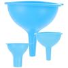 3Pcs Silicone Kitchen Funnel Set Wide Mouth Bottle Filling Funnel for Oil Sauce Wine Easy Transfer Reusable Cooking Utensil