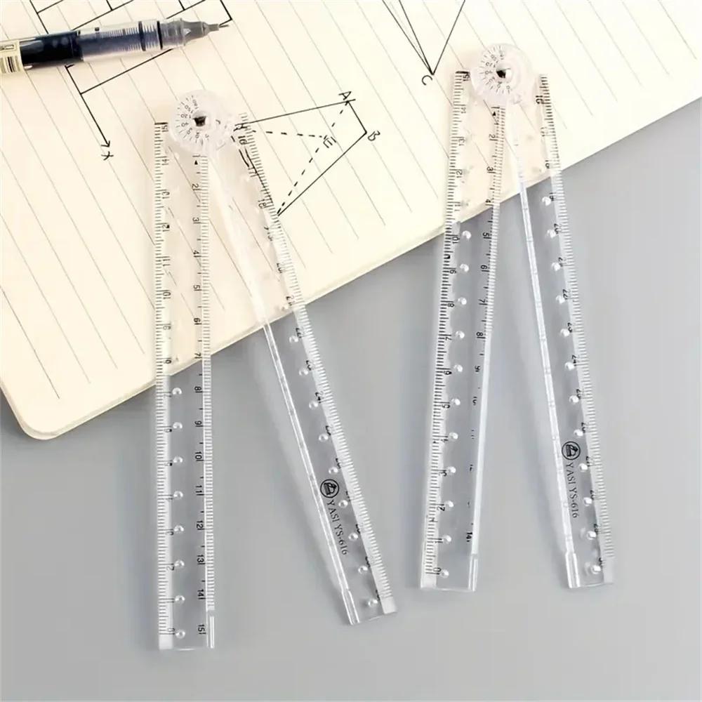 Creative Acrylic Ruler Transparent Folding Straight Simple Scale Plastic Student Drawing Ruler Korean Stationery School Supplies