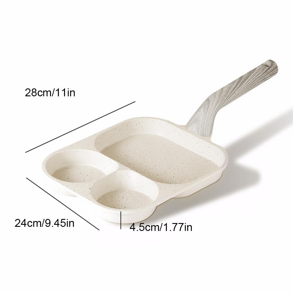 Four-Cup Eggs Frying Pan for Breakfast Pancake Burger Sandwiches Nonstick Easy Clean Pancake Pan for Gas Stove Induction Cooker