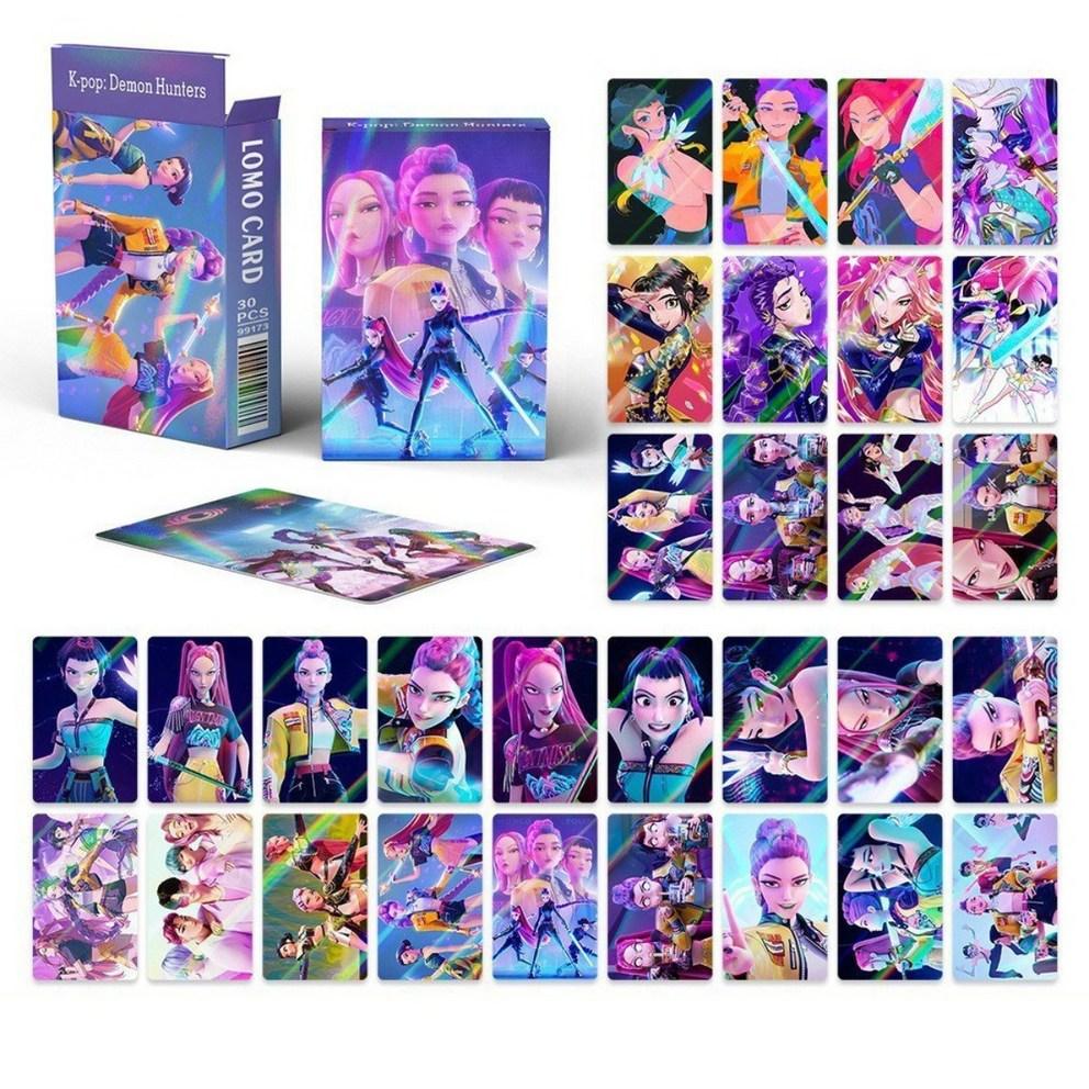 K-pop Demon Hunters Double-Sided Hologram Lomo Cards (30 Sheets)