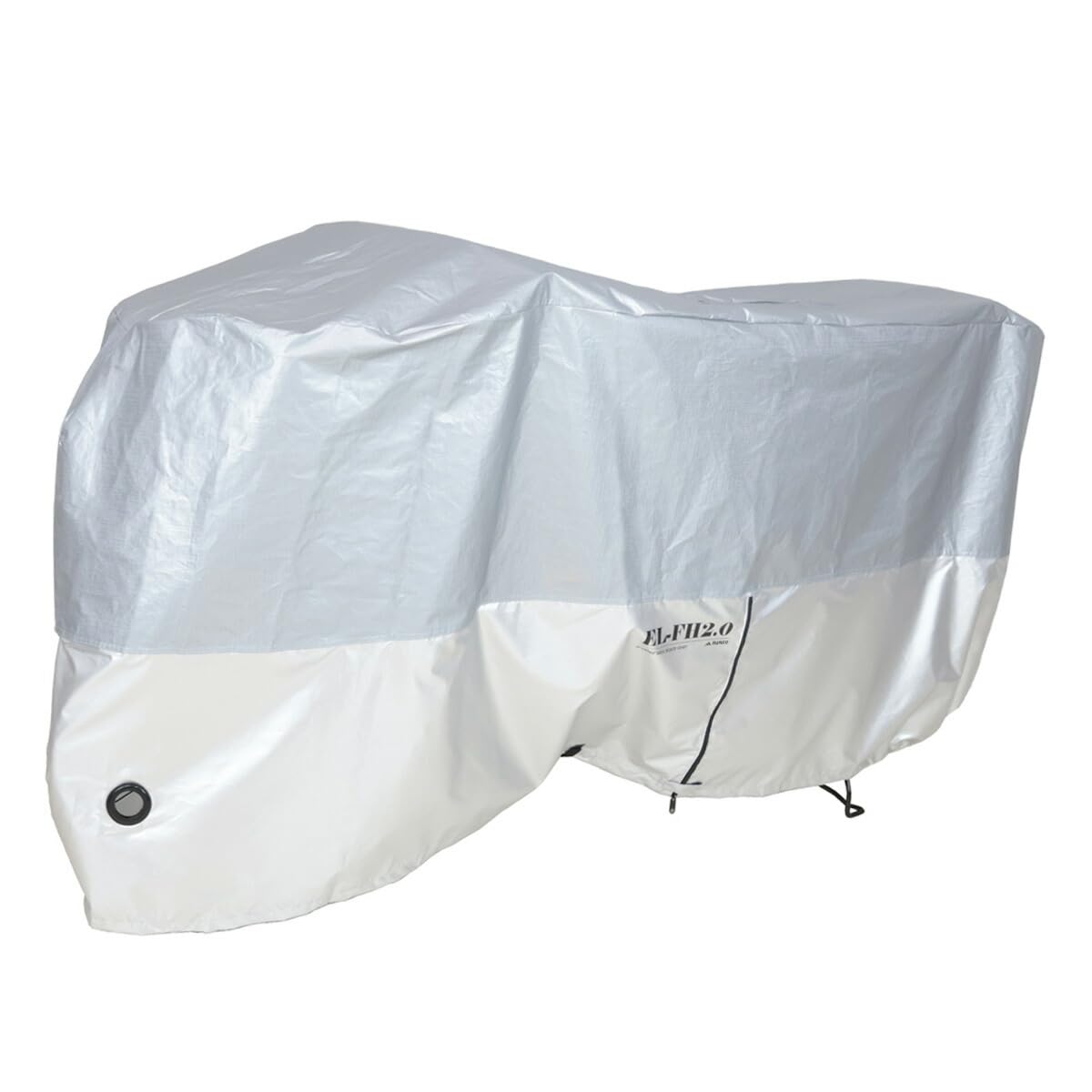 MARUTO Bicycle Cover, Half Zipper, Fleece Lined, EL-FH2, Silver, Size L