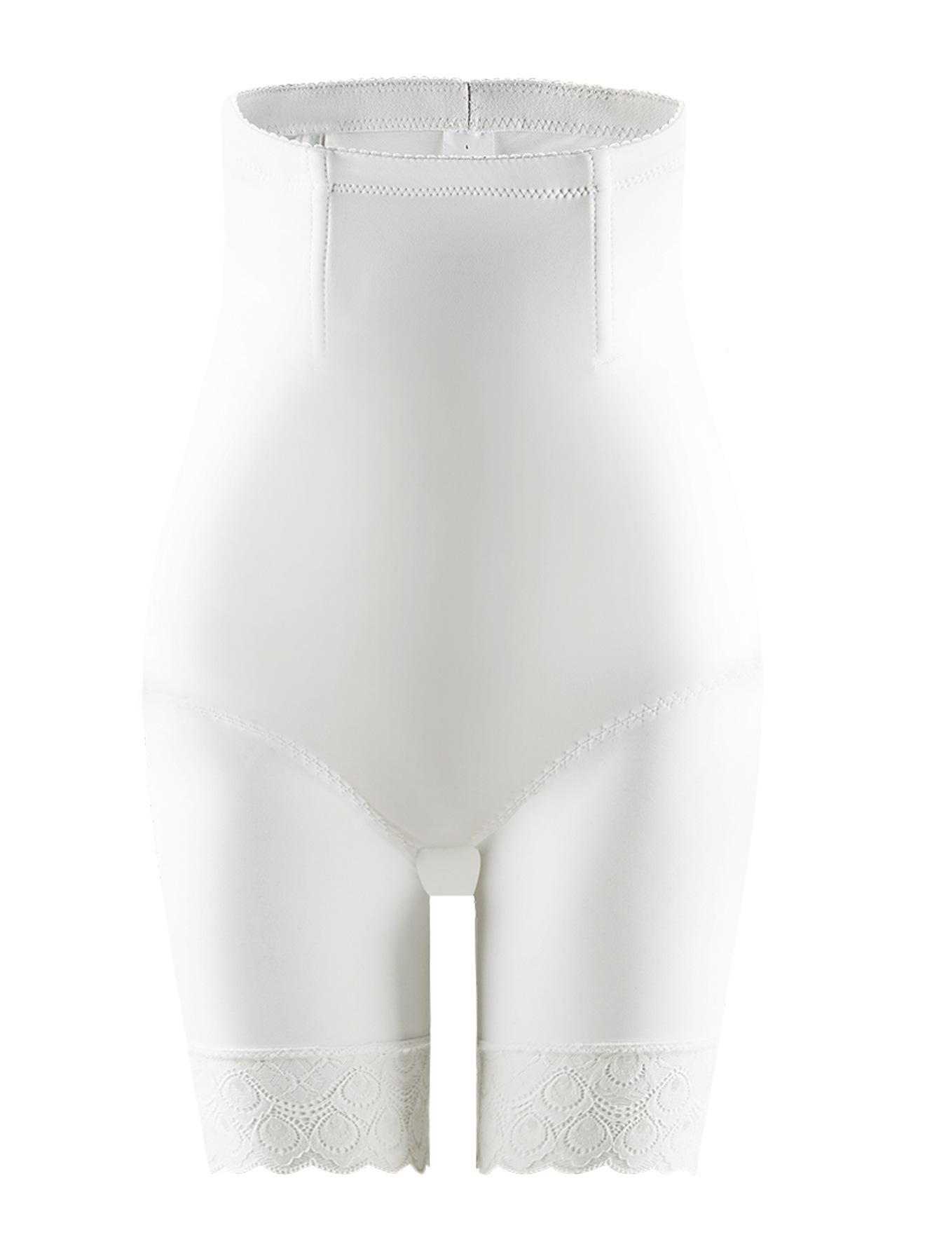 

Защитные брюки с плоским углом, кружевное нижнее белье для женщин, трусики с высокой талией, корректирующее белье, трусики 3XL белый