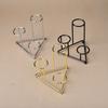 Large Capacity Triangular Ball Base Silver/Black/Gold Crystal Ball Stand  Office